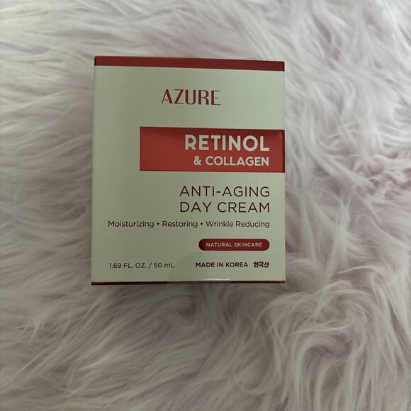 Azure Retinol & Collagen Anti-Aging Day Cream 1.69 Oz, NEW - Picture 1 of 4